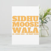Sidhu Moose Wala 1993-2022  Kaart (Staand voorkant)