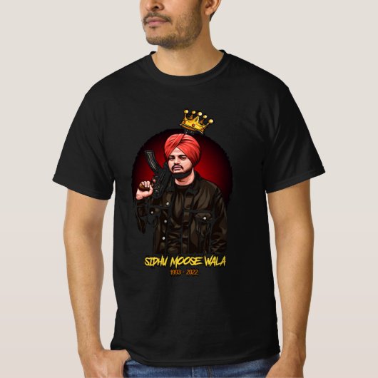 Sidhu moose wala Singer T-shirt (Voorkant)