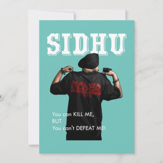 Sidhu Moosewala Desi Merch Punjabi Pullover Kaart (Voorkant)
