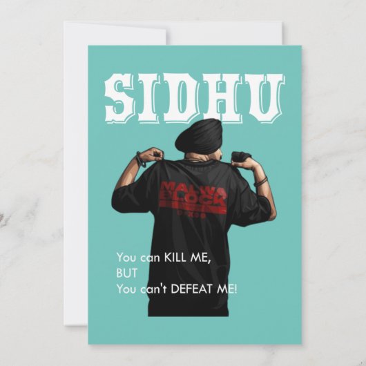 Sidhu Moosewala Desi Merch Punjabi Pullover Kaart (Achterkant)