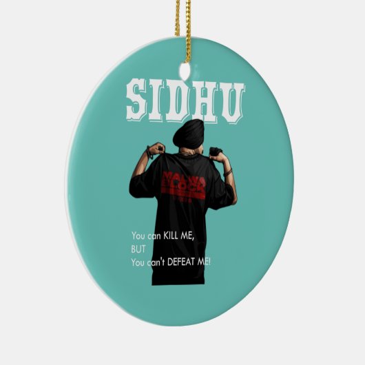 Sidhu Moosewala Desi Merch Punjabi Pullover Keramisch Ornament (Rechts)