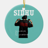 Sidhu Moosewala Desi Merch Punjabi Pullover Keramisch Ornament (Voorkant)