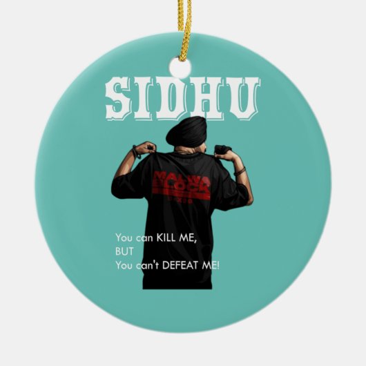 Sidhu Moosewala Desi Merch Punjabi Pullover Keramisch Ornament (Voorkant)
