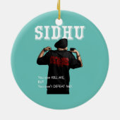 Sidhu Moosewala Desi Merch Punjabi Pullover Keramisch Ornament (Achterkant)