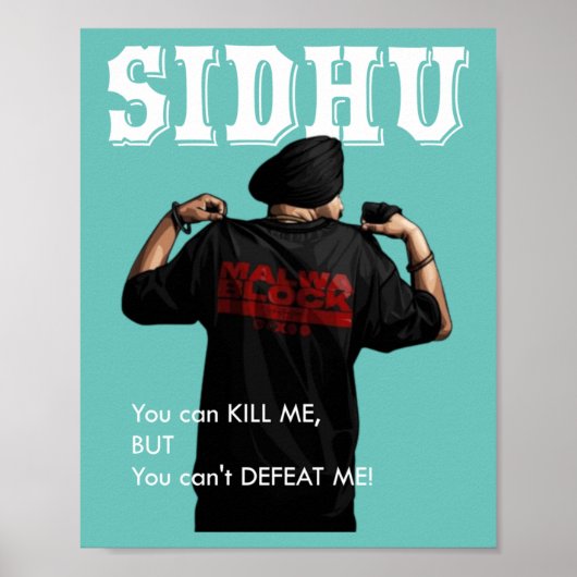 Sidhu Moosewala Desi Merch Punjabi Pullover Poster (Voorkant)