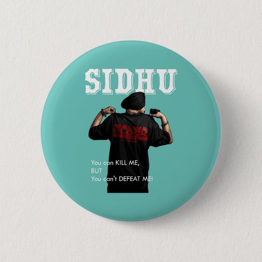 Sidhu Moosewala Desi Merch Punjabi Pullover Ronde Button 5,7 Cm (Voorkant)