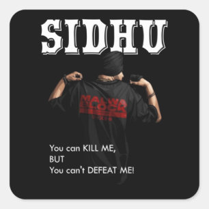 Sidhu Moosewala Desi Merch Punjabi Pullover Vierkante Sticker