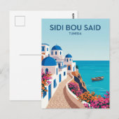 Sidi Bou Said Tunesië Briefkaart (Voorkant / Achterkant)