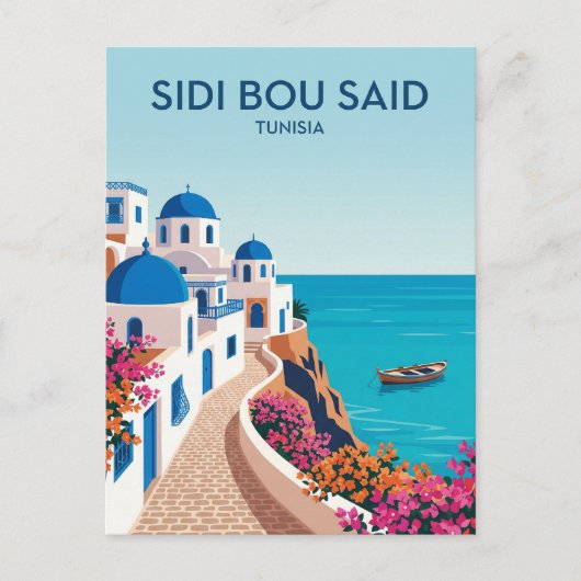 Sidi Bou Said Tunesië Briefkaart (Voorkant)