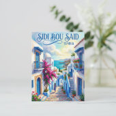 Sidi Bou Said Tunesië Briefkaart (Staand voorkant)