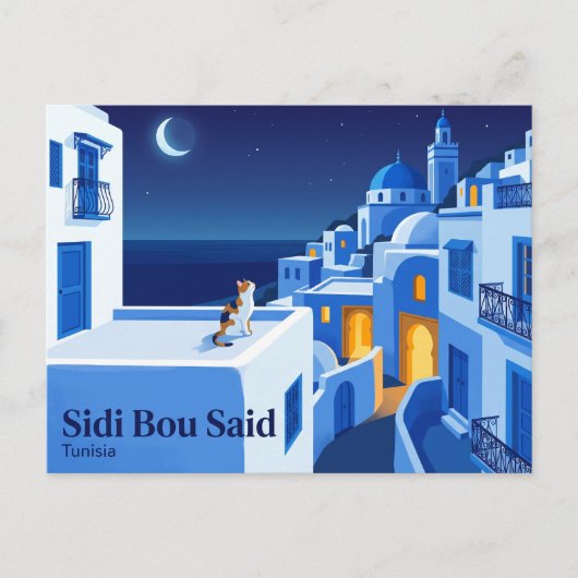 Sidi Bou Said Tunesië Briefkaart (Voorkant)