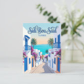 Sidi Bou Said Tunesië Briefkaart (Staand voorkant)