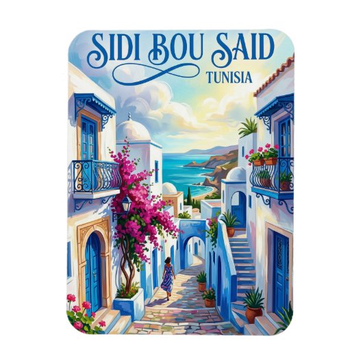 Sidi Bou Said Tunesië Magneet (Verticaal)