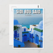 Sidi Bou Said Tunesië Reizen Briefkaart (Voorkant / Achterkant)