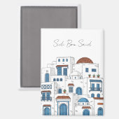 Sidi Bou Said Tunesië Reizen Magneet (Voorkant / Achterkant)