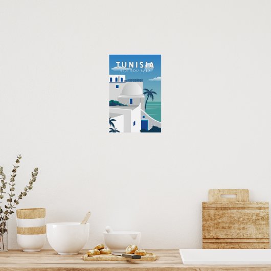 Sidi Bou zei dat de Tunesische Reiskunst  was Poster (Keuken)