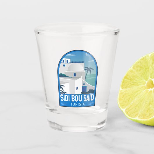 Sidi Bou zei dat de Tunesische Reiskunst  was Shot Glas (Voorkant)