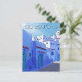 Sidi Bou zei dat Tunesië Abstract reist Briefkaart (Staand voorkant)