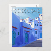 Sidi Bou zei dat Tunesië Abstract reist Briefkaart (Voorkant / Achterkant)