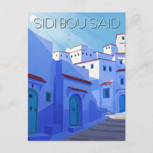 Sidi Bou zei dat Tunesië Abstract reist Briefkaart (Voorkant)