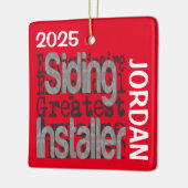 Siding Installer Buitengewoon CUSTOM Keramisch Ornament (Links)