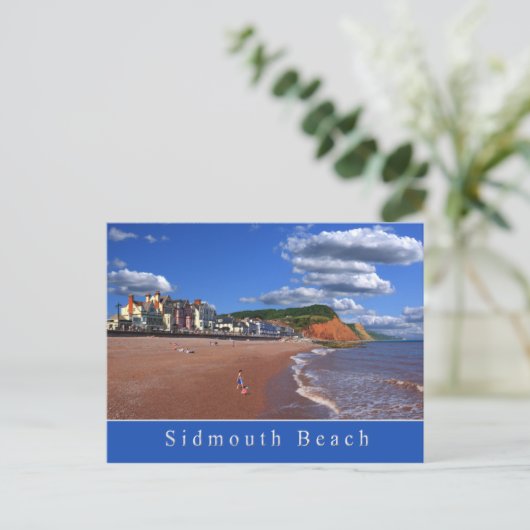 Sidmouth Beach Briefkaart (Staand voorkant)