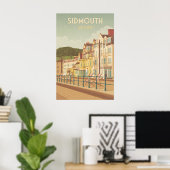 Sidmouth Devon Reisposter Poster (Thuiskantoor)