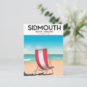 Sidmouth, Devon, vintage reisposter Briefkaart (Staand voorkant)