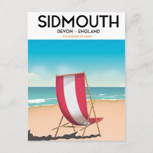 Sidmouth, Devon, vintage reisposter Briefkaart