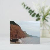 Sidmouth oceaankliffen en kustfoto briefkaart (Staand voorkant)