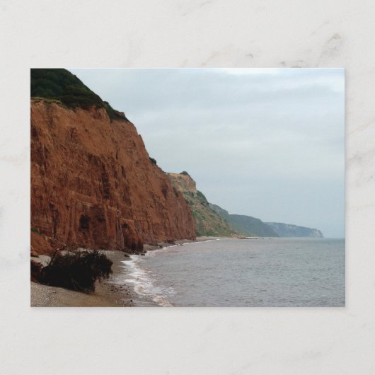 Sidmouth oceaankliffen en kustfoto briefkaart (Voorkant)