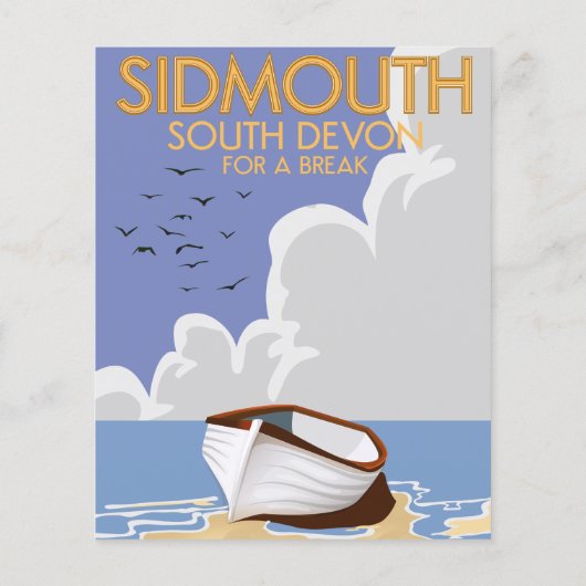 Sidmouth South Devon vintage poster. (Achterkant)