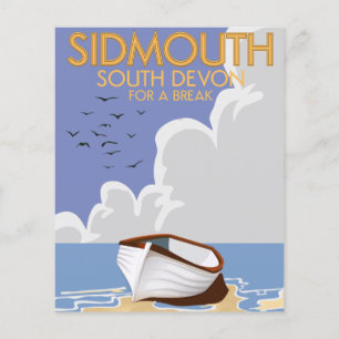 Sidmouth South Devon vintage poster.