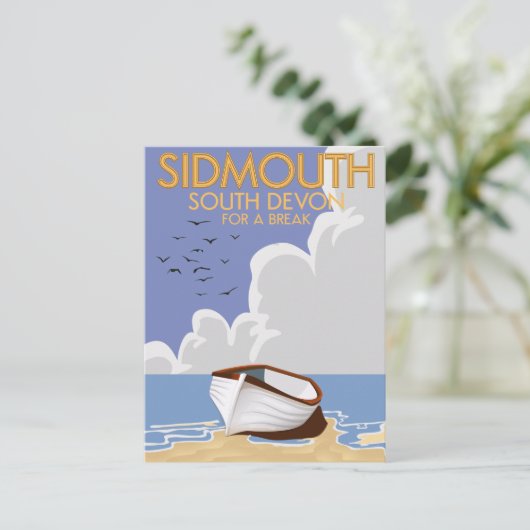 Sidmouth South Devon vintage poster. Briefkaart (Staand voorkant)