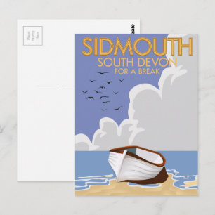 Sidmouth South Devon vintage poster. Briefkaart