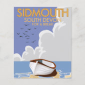 Sidmouth South Devon vintage reisposter. (Voorkant)