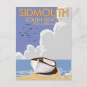 Sidmouth South Devon vintage reisposter. Briefkaart (Voorkant)