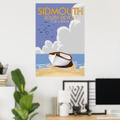 Sidmouth South Devon vintage reisposter. Poster (Thuiskantoor)