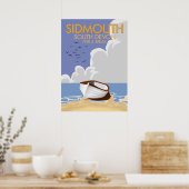 Sidmouth South Devon vintage reisposter. Poster (Keuken)