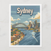 Sidney Australia Beroemde Vintage Reisplaats Briefkaart (Voorkant)