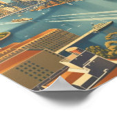 Sidney Australia Beroemde Vintage Reisplaats Poster (Hoek)