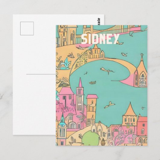 Sidney Australia Briefkaart (Voorkant / Achterkant)