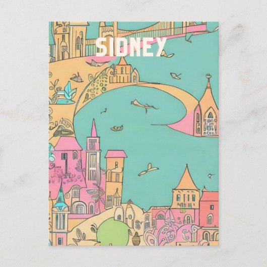 Sidney Australia Briefkaart (Voorkant)