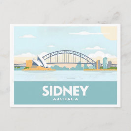 Sidney Australia Opera House Pastel Travel Briefkaart