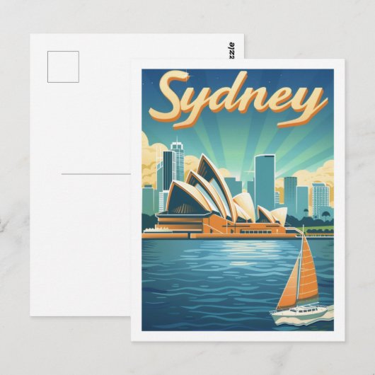 Sidney Australië Beroemde Reisplaats Briefkaart (Voorkant / Achterkant)