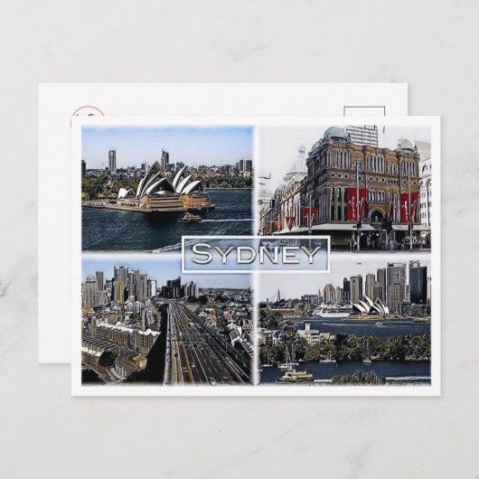 Sidney - Australië - Mozaïek - Briefkaart (Voorkant / Achterkant)
