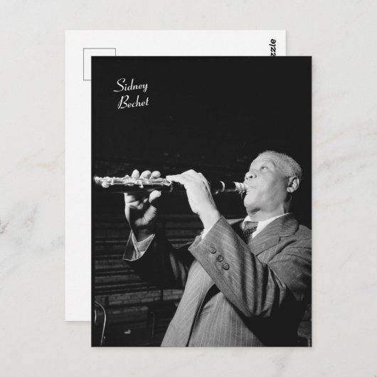 Sidney Bechet Briefkaart (Voorkant / Achterkant)