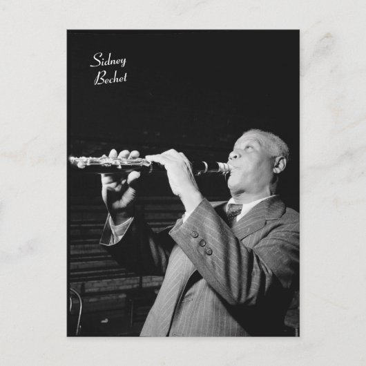 Sidney Bechet Briefkaart (Voorkant)