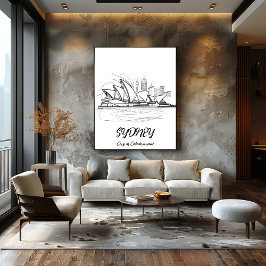 Sídney: Ciudad de Celebraciones - Arte Lineal Perfect Poster