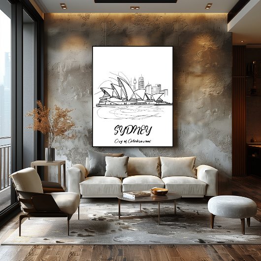 Sídney: Ciudad de Celebraciones - Arte Lineal Perfect Poster